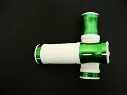 BILLET SBL GRIPS GREEN/WHITE RUBBER BILLET SBL GRIPS GREEN/WHITE RUBBER